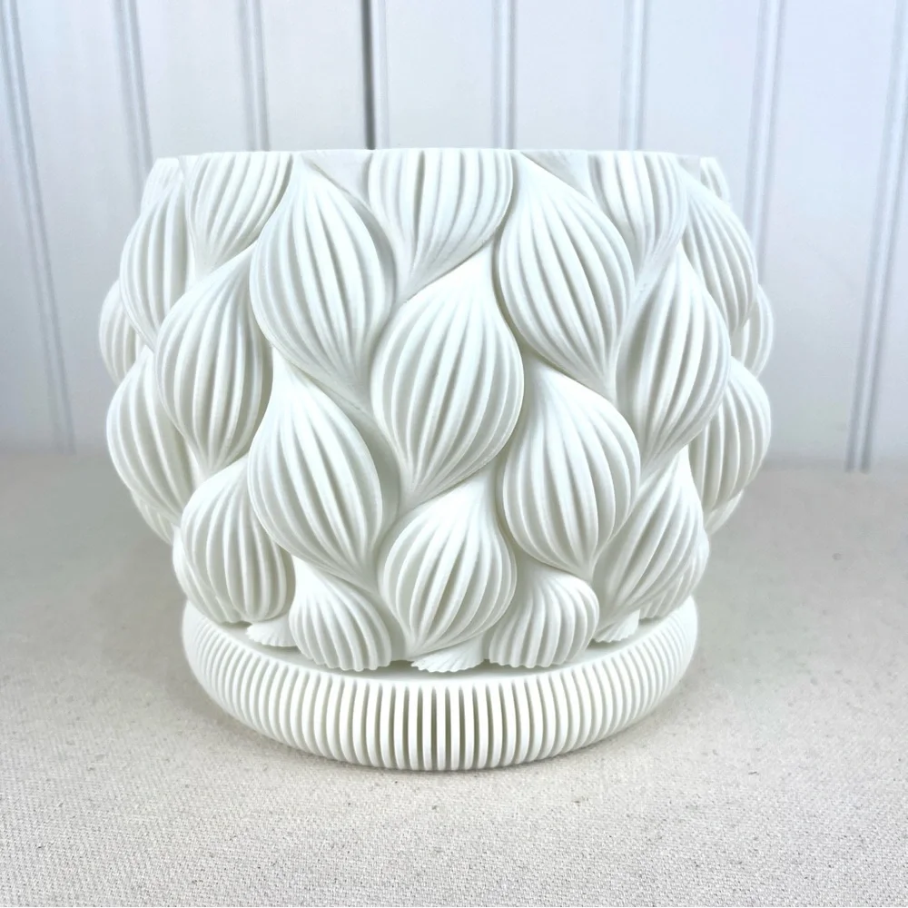 Bold Textured Planter, Ripple Planter Pot, Indoor Flower Pot, Modern Succulents